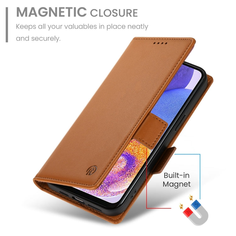 For Samsung Galaxy A23 4G / 5G Side Buckle Magnetic Frosted Leather Phone Case