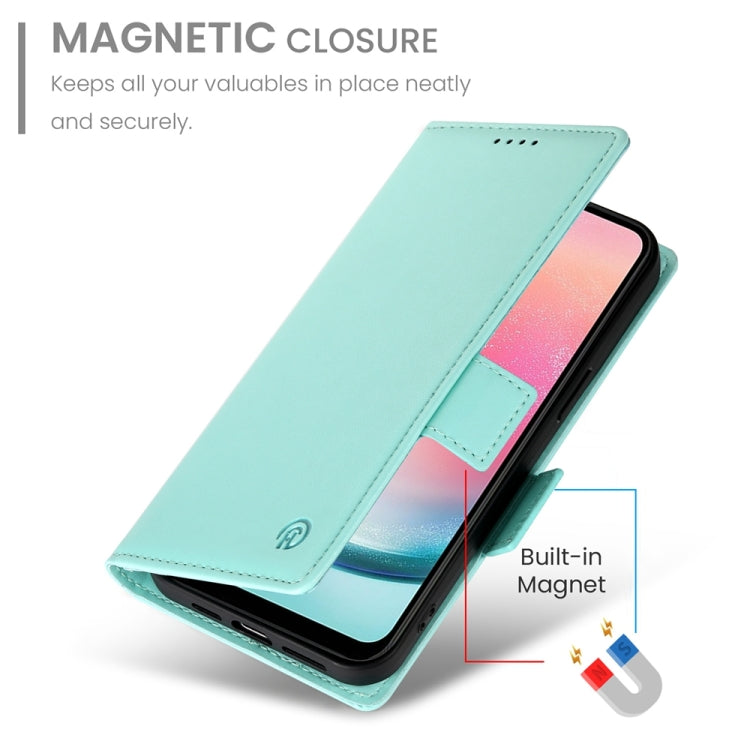 For Samsung Galaxy A24 4G Global Side Buckle Magnetic Frosted Leather Phone Case
