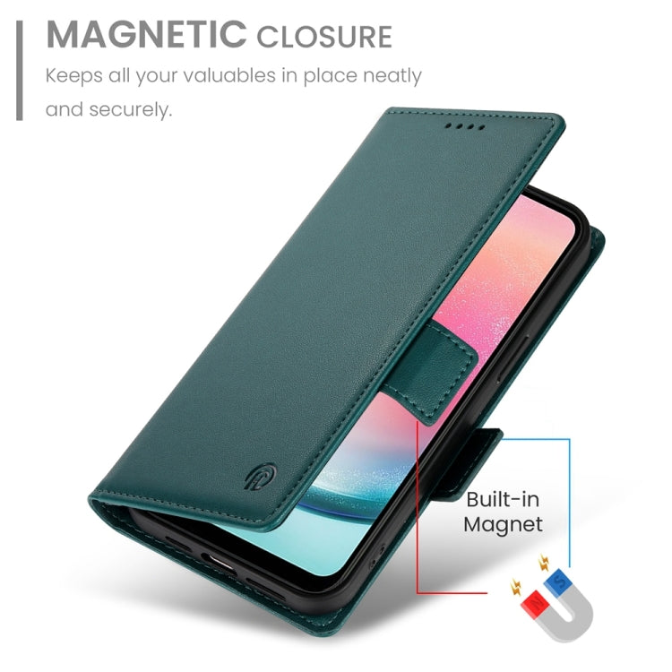 For Samsung Galaxy A24 4G Global Side Buckle Magnetic Frosted Leather Phone Case