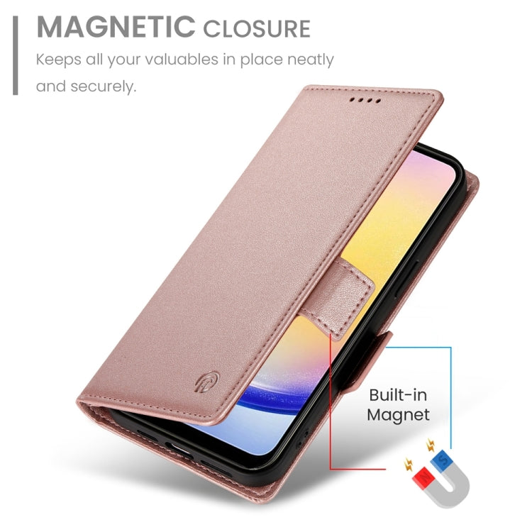 For Samsung Galaxy A25 5G Global Side Buckle Magnetic Frosted Leather Phone Case
