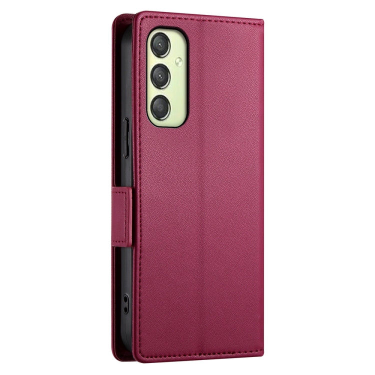 For Samsung Galaxy A25 5G Global Side Buckle Magnetic Frosted Leather Phone Case