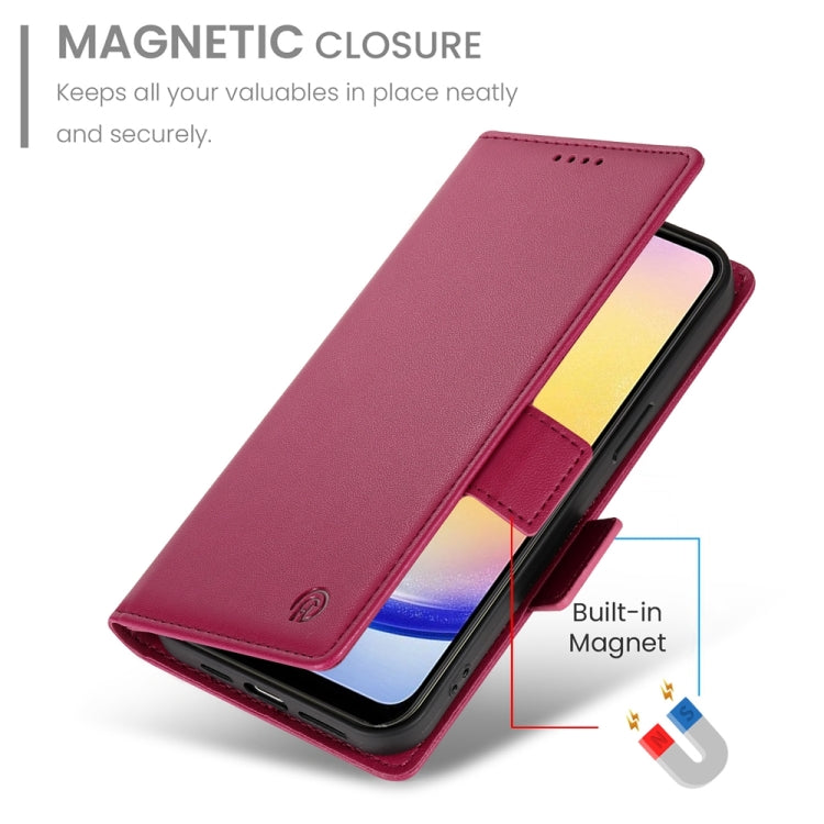 For Samsung Galaxy A25 5G Global Side Buckle Magnetic Frosted Leather Phone Case