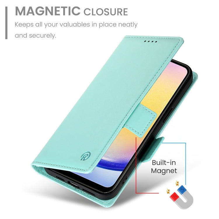 For Samsung Galaxy A25 5G Global Side Buckle Magnetic Frosted Leather Phone Case