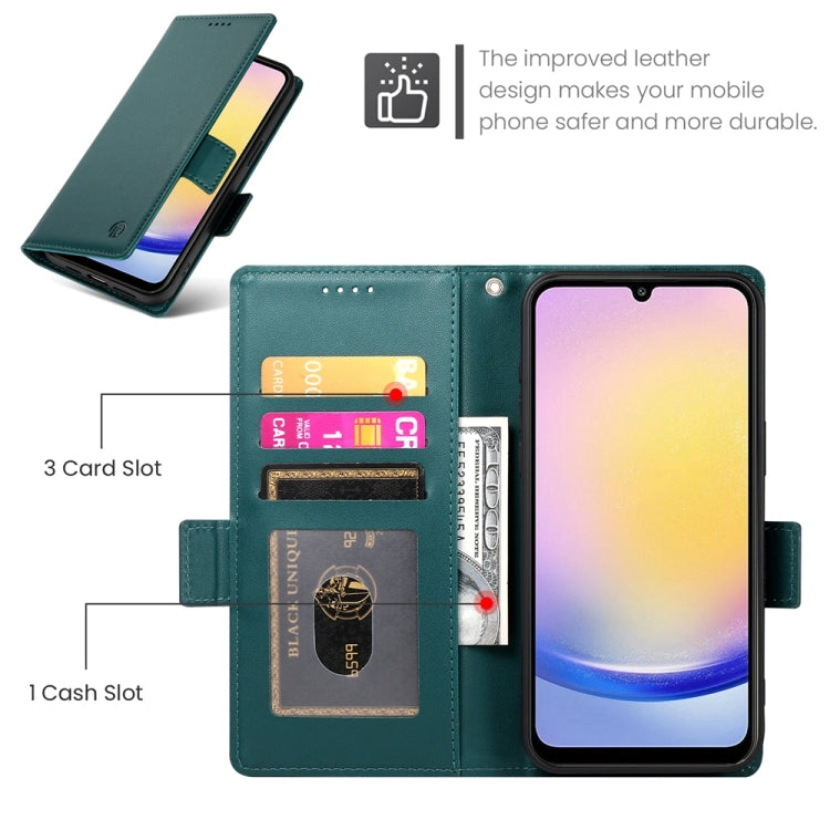 For Samsung Galaxy A25 5G Global Side Buckle Magnetic Frosted Leather Phone Case