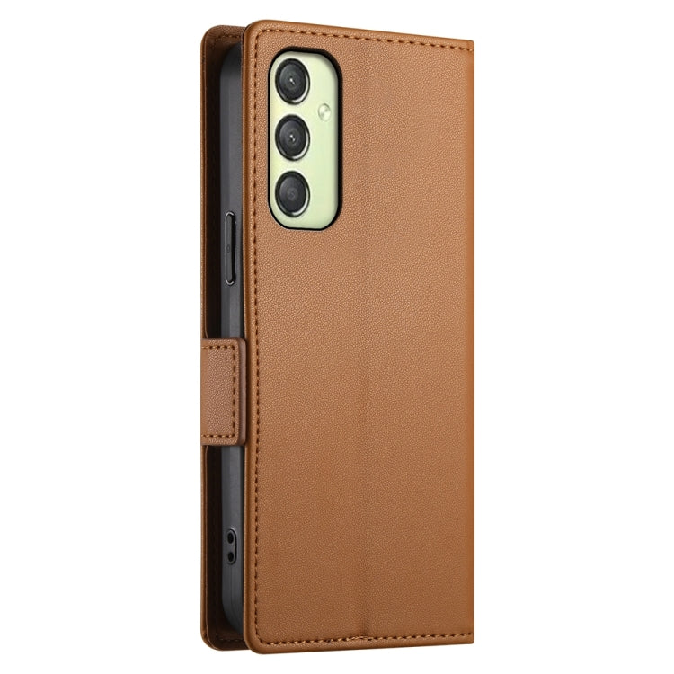 For Samsung Galaxy A25 5G Global Side Buckle Magnetic Frosted Leather Phone Case