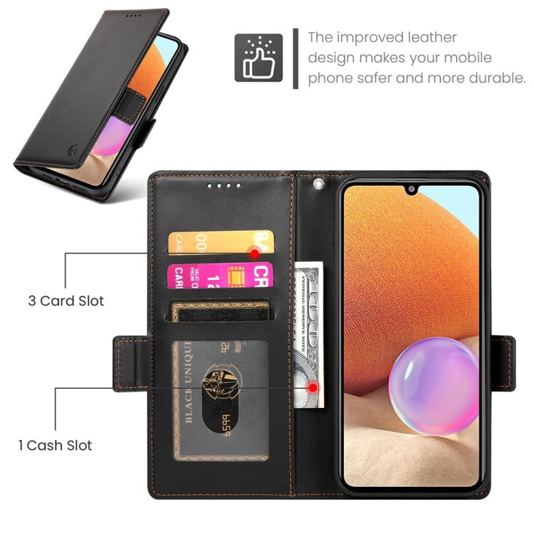 For Samsung Galaxy A32 4G Side Buckle Magnetic Frosted Leather Phone Case