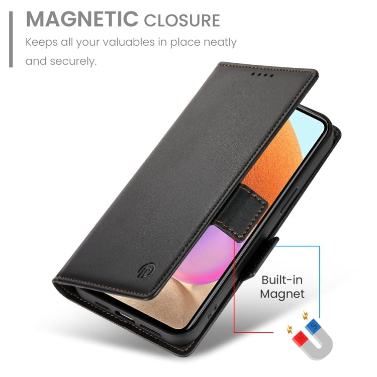 For Samsung Galaxy A32 4G Side Buckle Magnetic Frosted Leather Phone Case