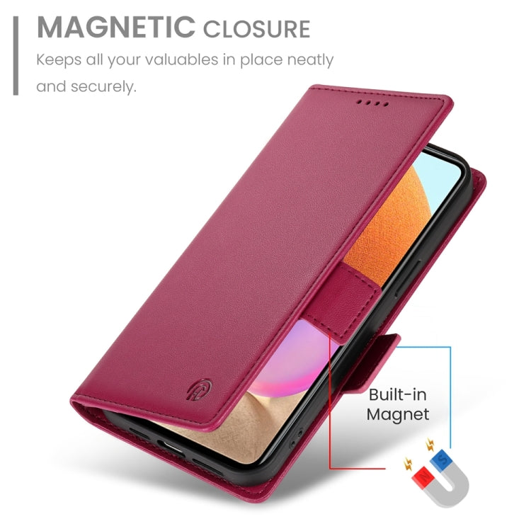 For Samsung Galaxy A32 4G Side Buckle Magnetic Frosted Leather Phone Case