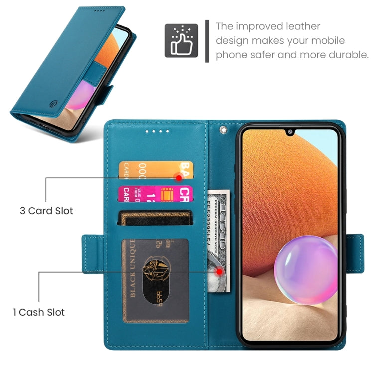 For Samsung Galaxy A32 4G Side Buckle Magnetic Frosted Leather Phone Case