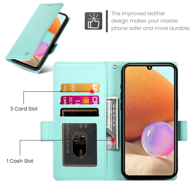 For Samsung Galaxy A32 4G Side Buckle Magnetic Frosted Leather Phone Case