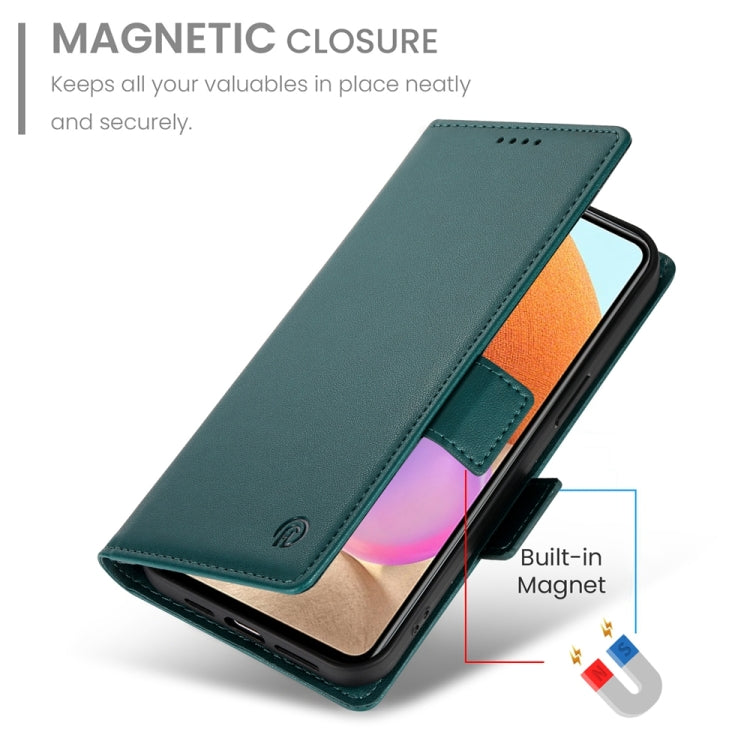 For Samsung Galaxy A32 4G Side Buckle Magnetic Frosted Leather Phone Case