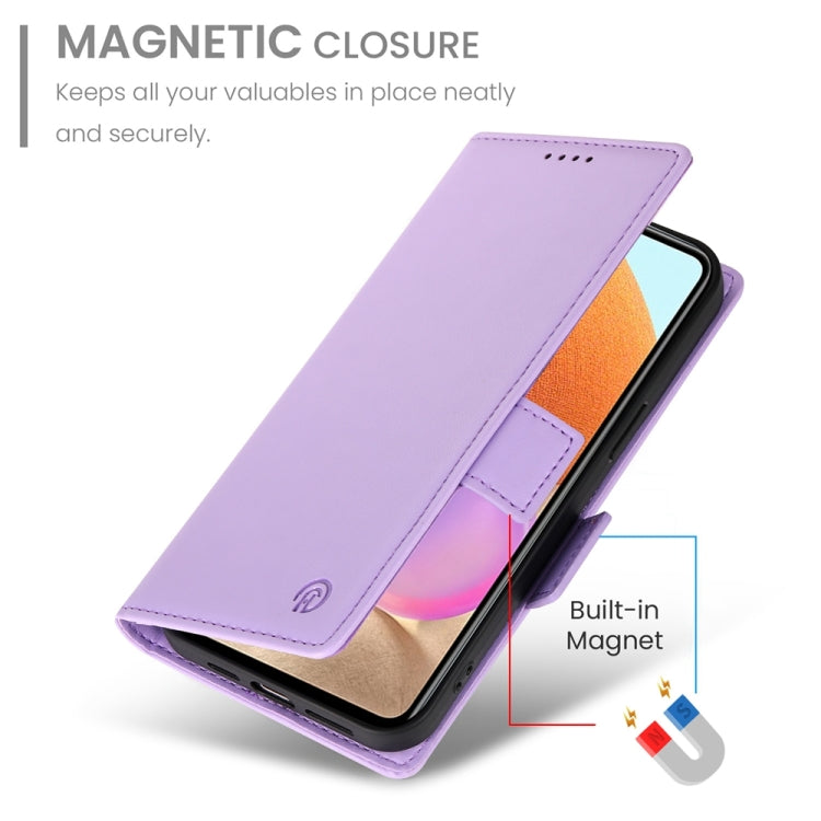 For Samsung Galaxy A32 4G Side Buckle Magnetic Frosted Leather Phone Case