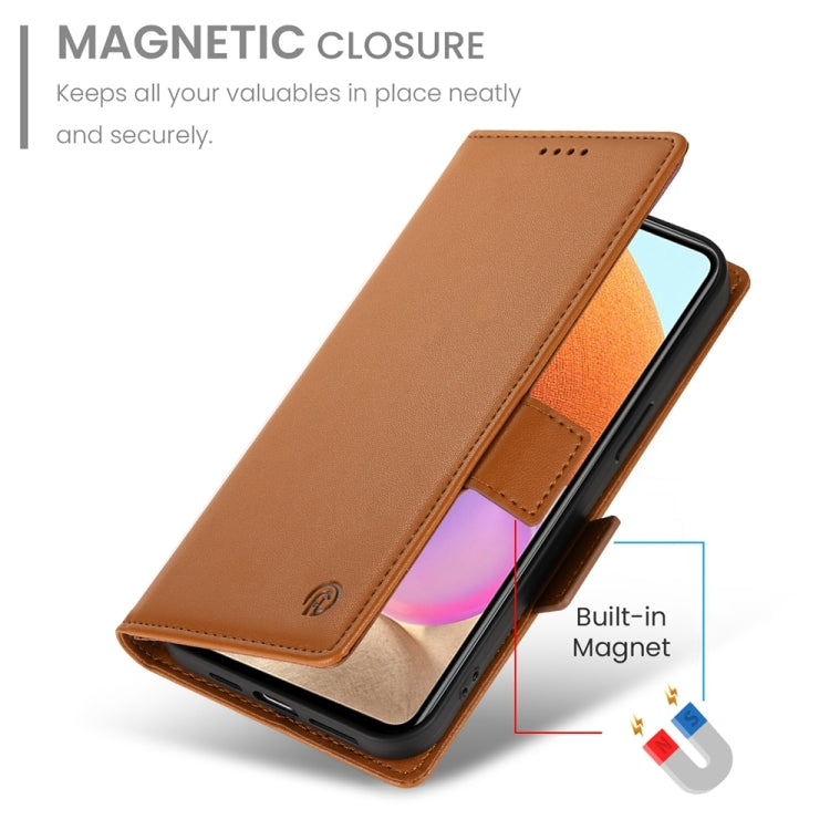 For Samsung Galaxy A32 4G Side Buckle Magnetic Frosted Leather Phone Case