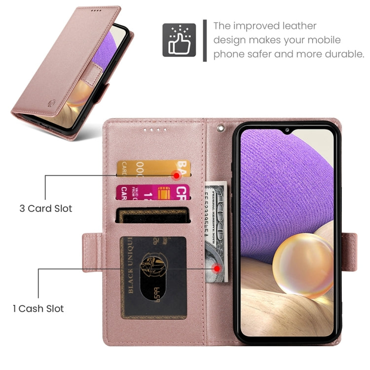 For Samsung Galaxy A32 5G / M32 5G Side Buckle Magnetic Frosted Leather Phone Case