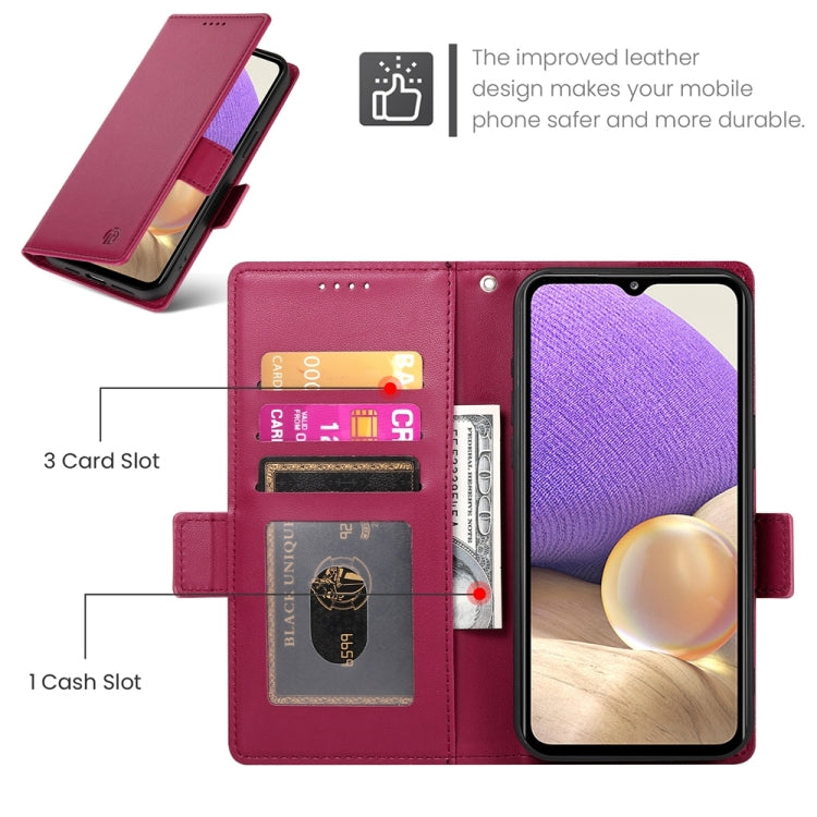 For Samsung Galaxy A32 5G / M32 5G Side Buckle Magnetic Frosted Leather Phone Case