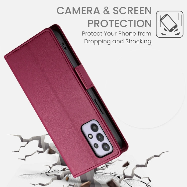 For Samsung Galaxy A32 5G / M32 5G Side Buckle Magnetic Frosted Leather Phone Case