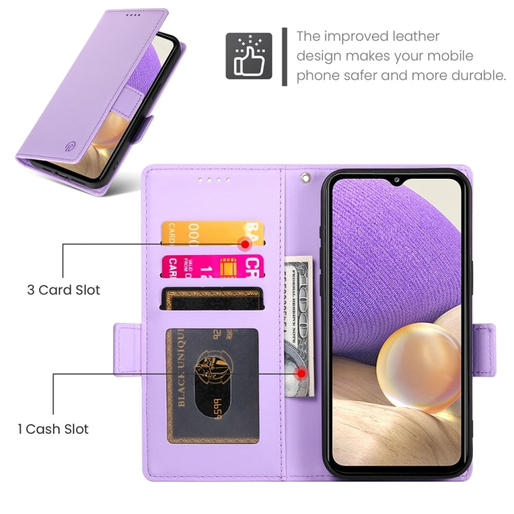 For Samsung Galaxy A32 5G / M32 5G Side Buckle Magnetic Frosted Leather Phone Case