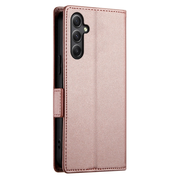 For Samsung Galaxy A34 5G Side Buckle Magnetic Frosted Leather Phone Case