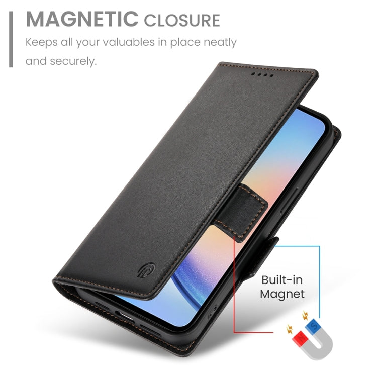 For Samsung Galaxy A34 5G Side Buckle Magnetic Frosted Leather Phone Case