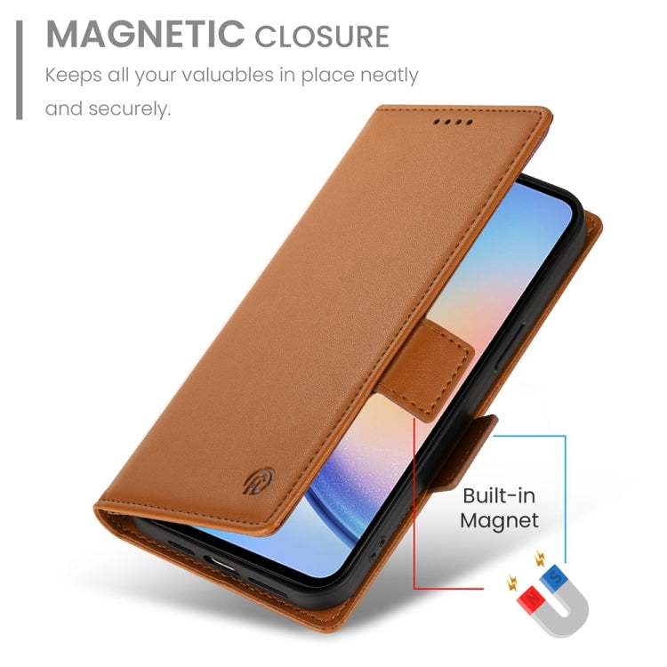 For Samsung Galaxy A34 5G Side Buckle Magnetic Frosted Leather Phone Case