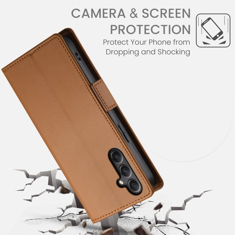 For Samsung Galaxy A34 5G Side Buckle Magnetic Frosted Leather Phone Case