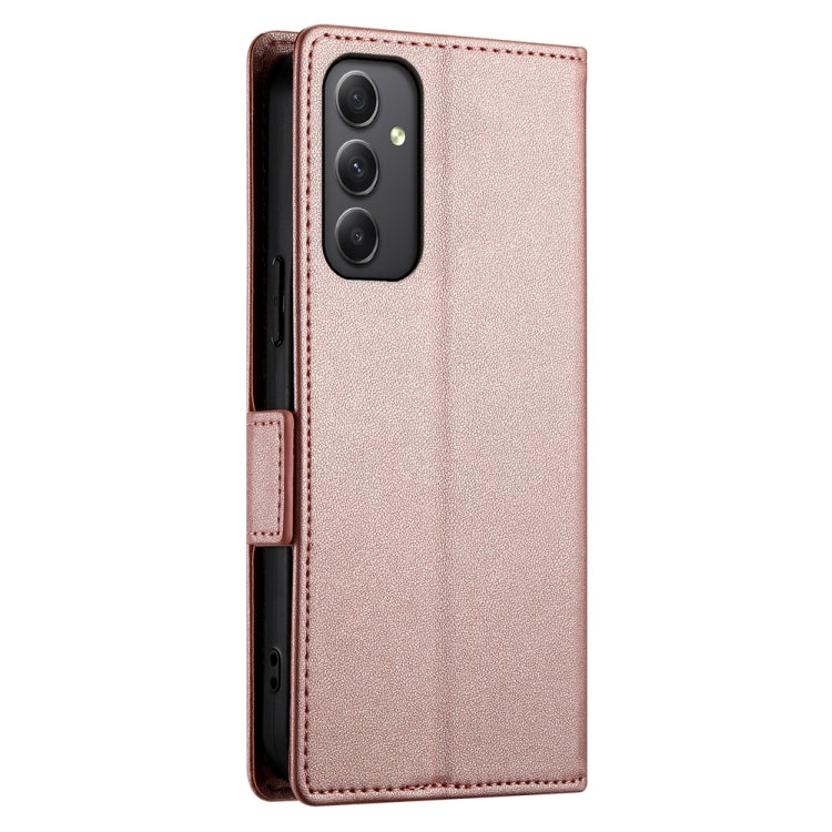 For Samsung Galaxy A35 5G Side Buckle Magnetic Frosted Leather Phone Case