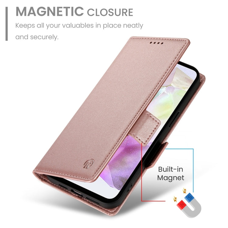 For Samsung Galaxy A35 5G Side Buckle Magnetic Frosted Leather Phone Case