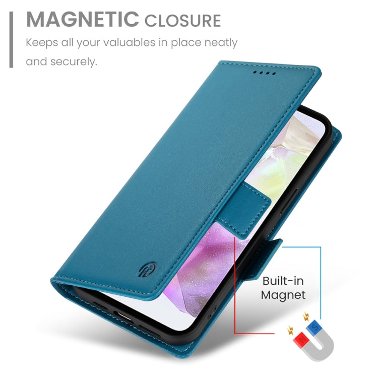 For Samsung Galaxy A35 5G Side Buckle Magnetic Frosted Leather Phone Case