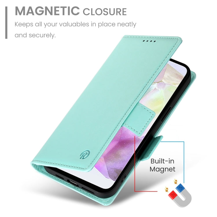 For Samsung Galaxy A35 5G Side Buckle Magnetic Frosted Leather Phone Case