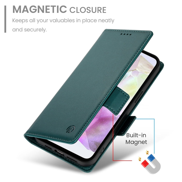 For Samsung Galaxy A35 5G Side Buckle Magnetic Frosted Leather Phone Case