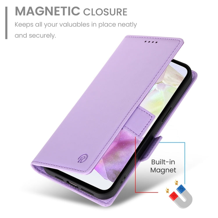 For Samsung Galaxy A35 5G Side Buckle Magnetic Frosted Leather Phone Case