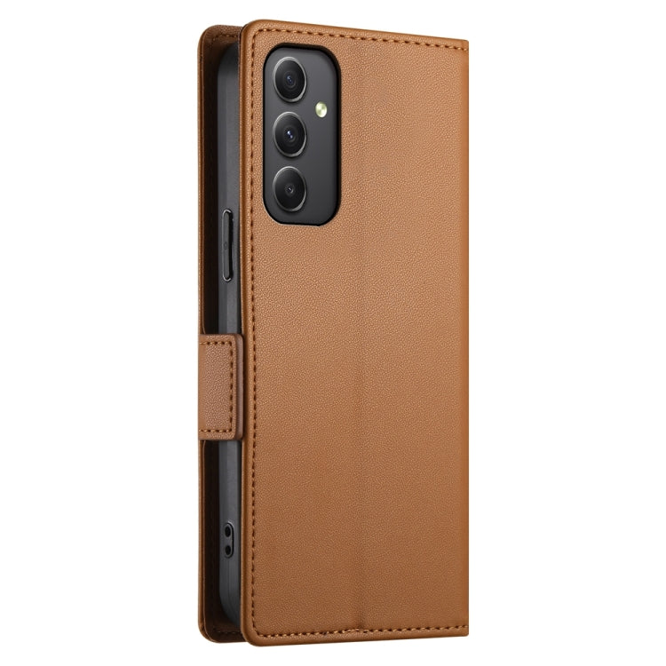 For Samsung Galaxy A35 5G Side Buckle Magnetic Frosted Leather Phone Case