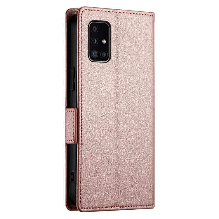 For Samsung Galaxy A51 4G / M40s Side Buckle Magnetic Frosted Leather Phone Case