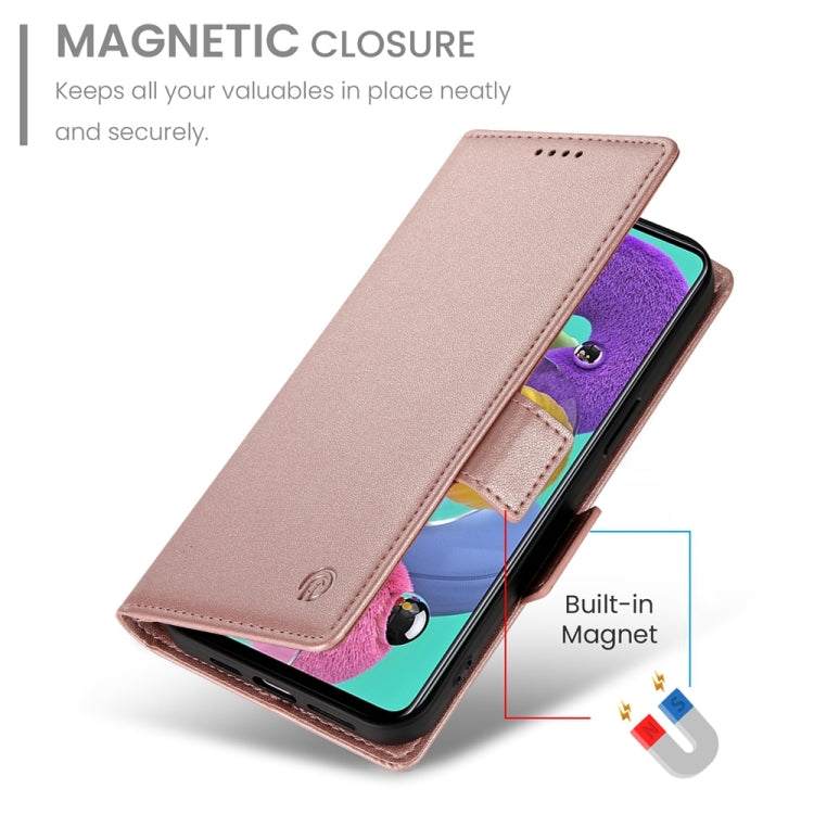 For Samsung Galaxy A51 4G / M40s Side Buckle Magnetic Frosted Leather Phone Case