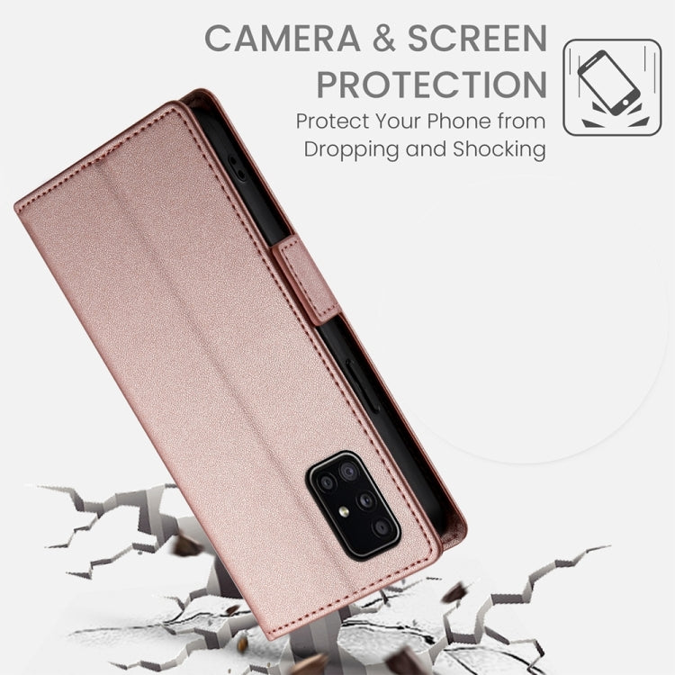 For Samsung Galaxy A51 4G / M40s Side Buckle Magnetic Frosted Leather Phone Case