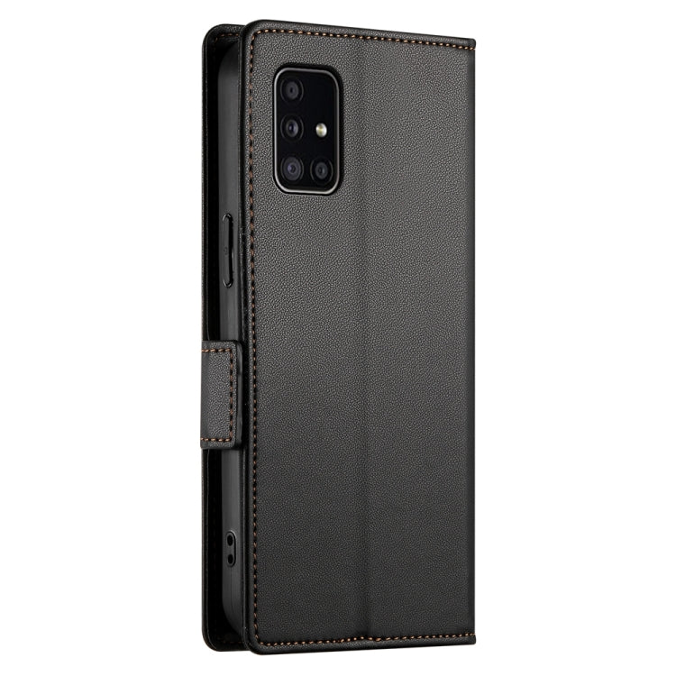 For Samsung Galaxy A51 4G / M40s Side Buckle Magnetic Frosted Leather Phone Case