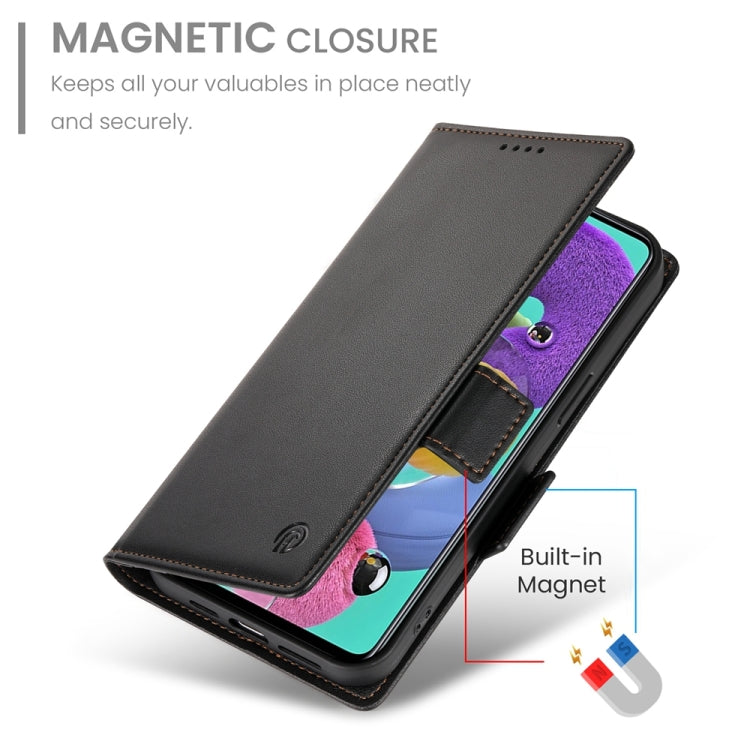 For Samsung Galaxy A51 4G / M40s Side Buckle Magnetic Frosted Leather Phone Case