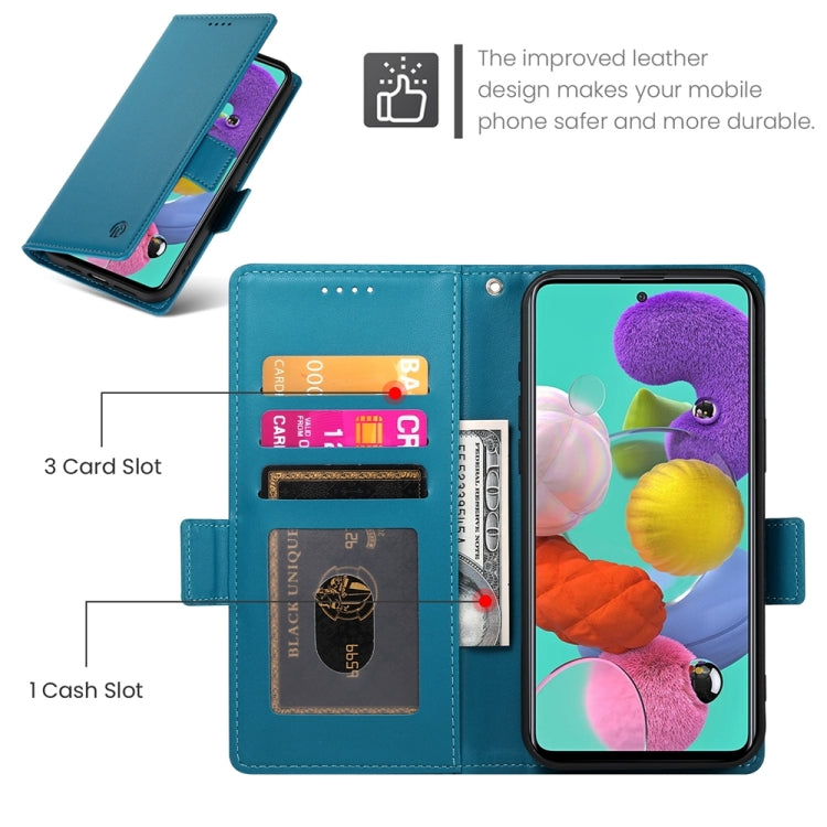 For Samsung Galaxy A51 4G / M40s Side Buckle Magnetic Frosted Leather Phone Case