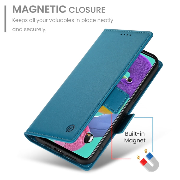 For Samsung Galaxy A51 4G / M40s Side Buckle Magnetic Frosted Leather Phone Case
