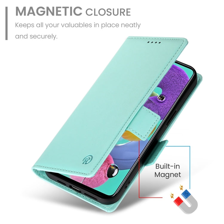 For Samsung Galaxy A51 4G / M40s Side Buckle Magnetic Frosted Leather Phone Case