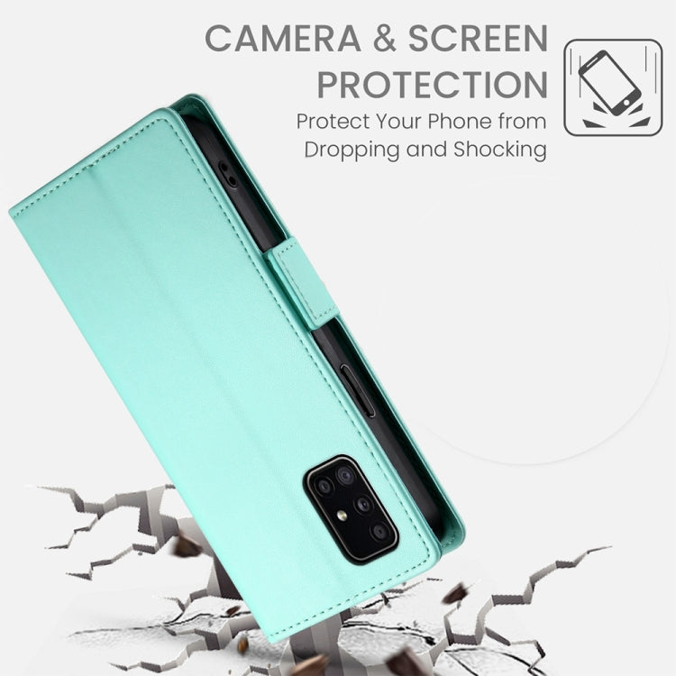 For Samsung Galaxy A51 4G / M40s Side Buckle Magnetic Frosted Leather Phone Case
