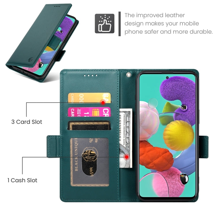 For Samsung Galaxy A51 4G / M40s Side Buckle Magnetic Frosted Leather Phone Case
