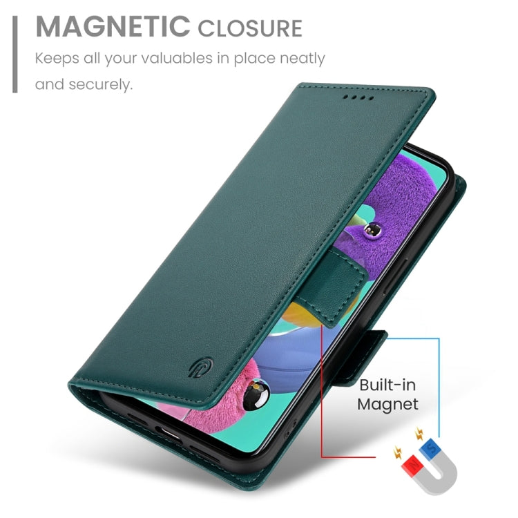 For Samsung Galaxy A51 4G / M40s Side Buckle Magnetic Frosted Leather Phone Case