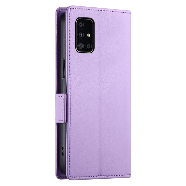 For Samsung Galaxy A51 4G / M40s Side Buckle Magnetic Frosted Leather Phone Case