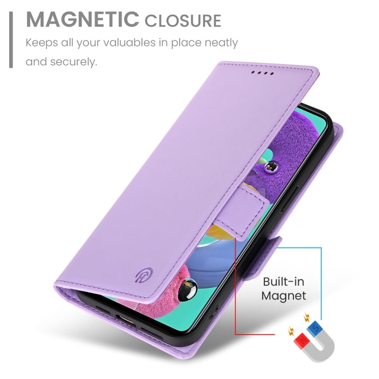 For Samsung Galaxy A51 4G / M40s Side Buckle Magnetic Frosted Leather Phone Case