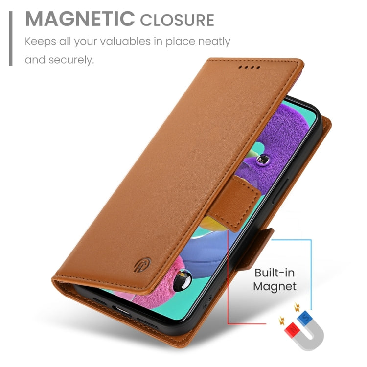 For Samsung Galaxy A51 4G / M40s Side Buckle Magnetic Frosted Leather Phone Case