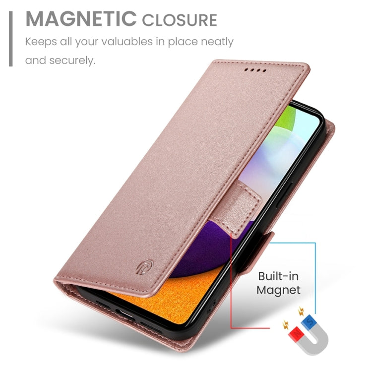 For Samsung Galaxy A52 4G / 5G Side Buckle Magnetic Frosted Leather Phone Case