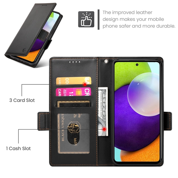 For Samsung Galaxy A52 4G / 5G Side Buckle Magnetic Frosted Leather Phone Case