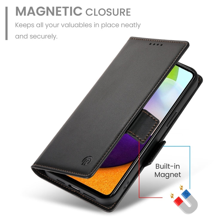 For Samsung Galaxy A52 4G / 5G Side Buckle Magnetic Frosted Leather Phone Case