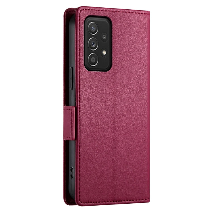 For Samsung Galaxy A52 4G / 5G Side Buckle Magnetic Frosted Leather Phone Case